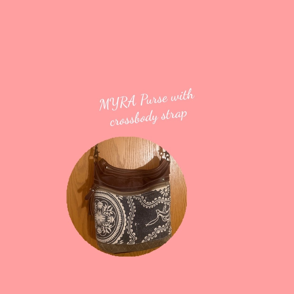 Myra Bag Blue and Olive Green Patterned Crossbody Bag